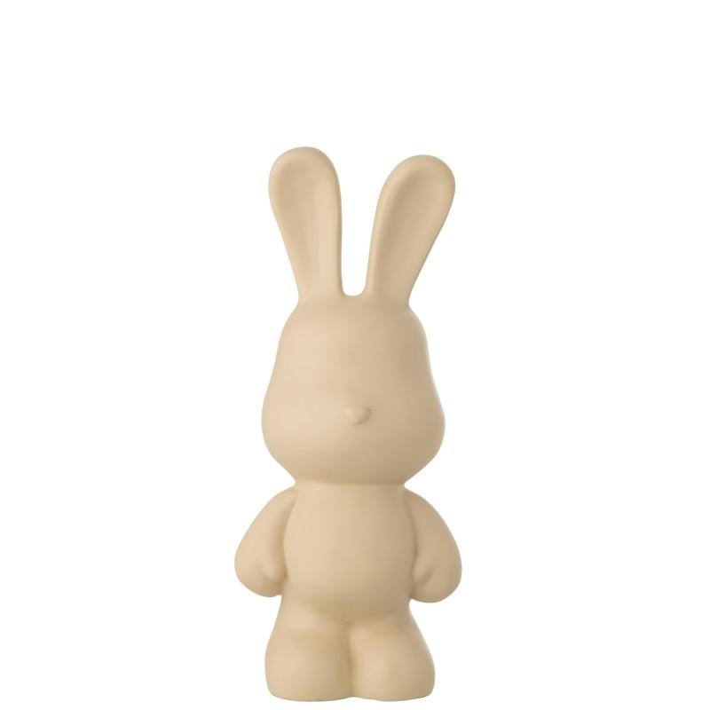 Coniglio in poliresina beige 20,5x17,5x49 cm Coniglio in poliresina beige 20,5x17,5x49 cm