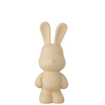 Coniglio in poliresina beige 20,5x17,5x49 cm