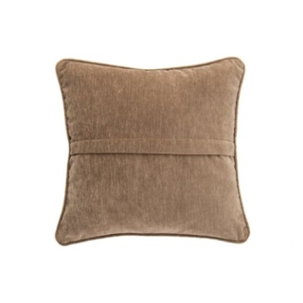 Coussin en polyester taupe 50x50x10 cm