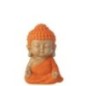Monge zen em poliresina laranja, 20 x 16,5 x 19,5 cm Monge zen em poliresina laranja, 20 x 16,5 x 19,5 cm
