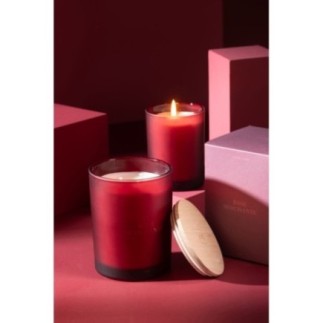 Vela de parafina roja de 8,5 x 12,5 x 8,5 cm