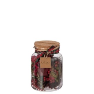 Flores secas vermelhas 12,3 x 16 x 12,3 cm