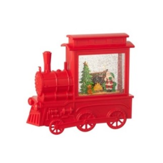 Bola de nieve de plástico roja, 19 x 8,5 x 26 cm