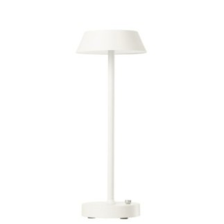 Lampe de table en métal blanc 12x12x31,5 cm