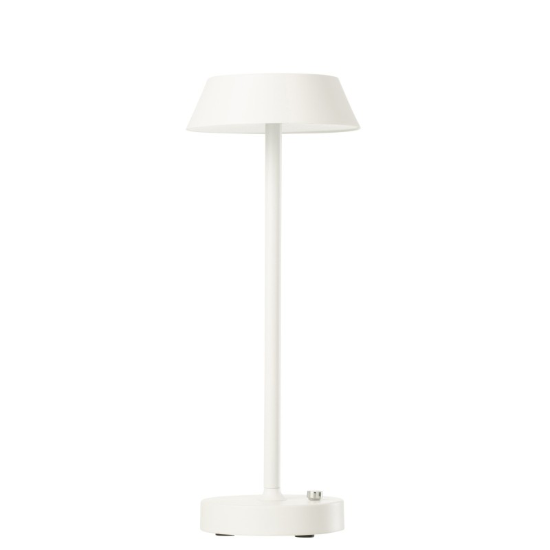 Candeeiro de mesa em metal branco, 12 x 12 x 31,5 cm Candeeiro de mesa em metal branco, 12 x 12 x 31,5 cm