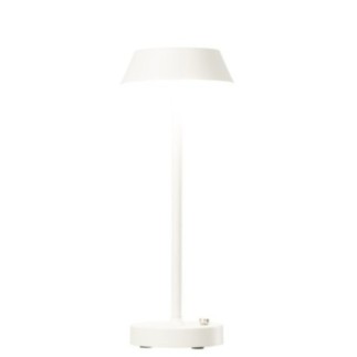 Lampe de table en métal blanc 12x12x31,5 cm