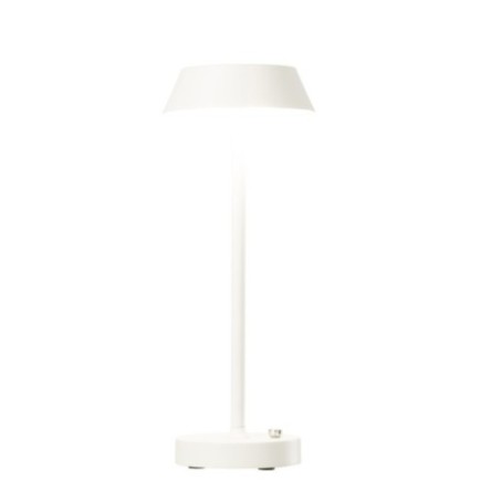 Candeeiro de mesa em metal branco, 12 x 12 x 31,5 cm