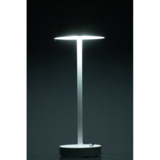 Lampe de table en métal blanc 12x12x31,5 cm