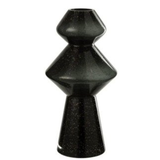 Vaso in vetro nero 17,5x17,5x35 cm