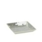 Plateau décoratif en verre argenté 20x20x3 cm Plateau décoratif en verre argenté 20x20x3 cm