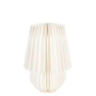 Lampe en papier écru 27x27x38 cm
