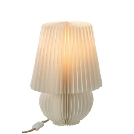 Lampe en papier écru 27x27x38 cm