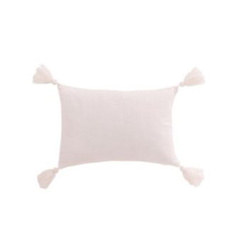 Coussin en coton blanc 30x15x45 cm