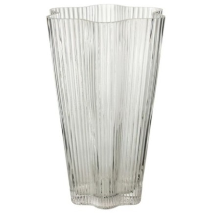 Vaso in vetro trasparente 18x16,5x26,5 cm
