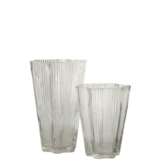 Vaso in vetro trasparente 18x16,5x26,5 cm