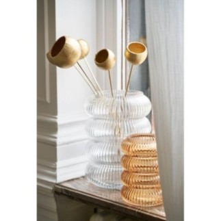 Branches de fleurs séchées en fleurs séchées dorées 25x20x40 cm