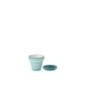 Vaso da fiori in ceramica color acquamarina e bianco, 17x15x17 cm Vaso da fiori in ceramica color acquamarina e bianco, 17x15x17 cm