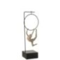 Aro de gimnasia de resina, en colores beige y negro, 17,5 x 48 x 13 cm Aro de gimnasia de resina, en colores beige y negro, 17,5 x 48 x 13 cm
