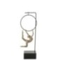 Aro de gimnasia de resina, en colores beige y negro, 17,5 x 48 x 13 cm Aro de gimnasia de resina, en colores beige y negro, 17,5 x 48 x 13 cm