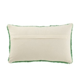 Cuscino in cotone verde e bianco 50x15x30 cm
