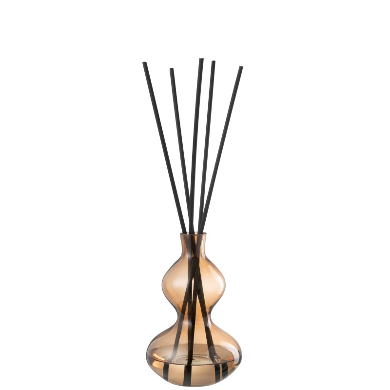 Óleo perfumado em frasco de vidro castanho, 15,5 x 16 x 25 cm Óleo perfumado em frasco de vidro castanho, 15,5 x 16 x 25 cm