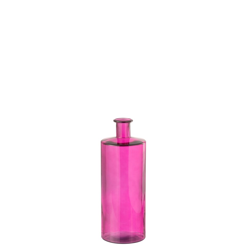 Vaso-bottiglia in vetro rosa 15x40x15 cm Vaso-bottiglia in vetro rosa 15x40x15 cm