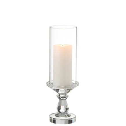Photophore en cristal transparent 12x35x12 cm