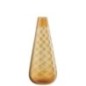 Vaso de vidro dourado 15x15x36 cm Vaso de vidro dourado 15x15x36 cm