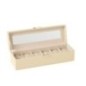 Caja de imitación de cuero beige, 34 x 10,5 x 10 cm Caja de imitación de cuero beige, 34 x 10,5 x 10 cm
