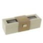 Caja de imitación de cuero beige, 34 x 10,5 x 10 cm Caja de imitación de cuero beige, 34 x 10,5 x 10 cm