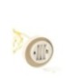 Lampe de table en fer jaune et ivoire 13,5x10,5x36,5 cm Lampe de table en fer jaune et ivoire 13,5x10,5x36,5 cm