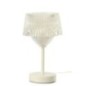 Candeeiro de mesa em metal branco, 14 x 25 x 14 cm Candeeiro de mesa em metal branco, 14 x 25 x 14 cm