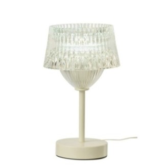 Lampe de table en métal blanc 14x25x14 cm