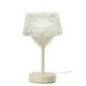 Lampe de table en métal blanc 14x25x14 cm Lampe de table en métal blanc 14x25x14 cm