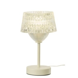 Lampe de table en métal blanc 14x25x14 cm