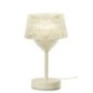 Lampe de table en métal blanc 14x25x14 cm Lampe de table en métal blanc 14x25x14 cm