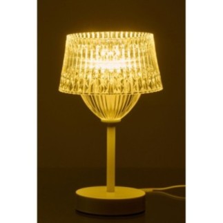 Lampe de table en métal blanc 14x25x14 cm