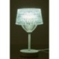 Lampe de table en métal blanc 14x25x14 cm Lampe de table en métal blanc 14x25x14 cm