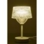 Lampe de table en métal blanc 14x25x14 cm Lampe de table en métal blanc 14x25x14 cm