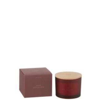 Vela de cera roja de 11,5 x 10 x 11,5 cm