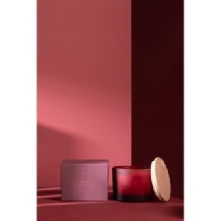 Vela de cera roja de 11,5 x 10 x 11,5 cm