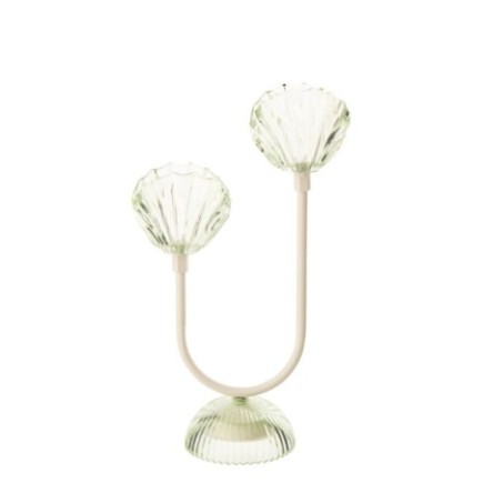 Lampe de table en fer vert et blanc 20x10,5x32 cm