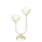 Lampe de table en fer vert et blanc 20x10,5x32 cm
