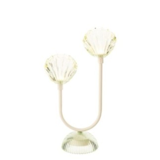 Lampe de table en fer vert et blanc 20x10,5x32 cm