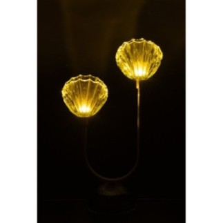 Lampe de table en fer vert et blanc 20x10,5x32 cm