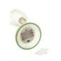 Lampe de table en fer vert et blanc 20x10,5x32 cm