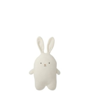 Coelho de poliéster branco, 30 x 17 x 67 cm