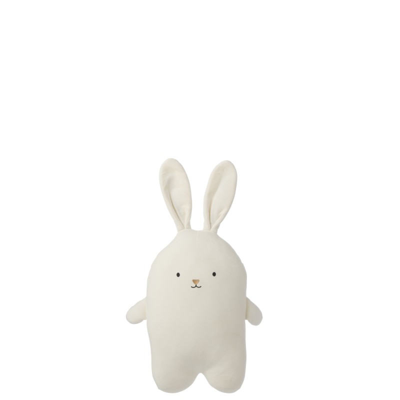 Conejito de poliéster blanco, 30 x 17 x 67 cm