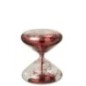 Reloj de arena de cristal rojo, 15 x 15 x 18 cm Reloj de arena de cristal rojo, 15 x 15 x 18 cm