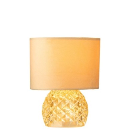 Lampada da tavolo in vetro dorato 17,2x23x17,2 cm